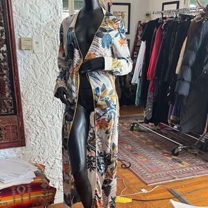 Floral Long Women's Coat